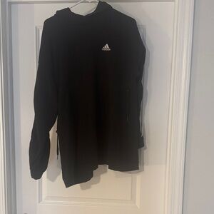adidas Black Pullover Hoodie with Small White Logo